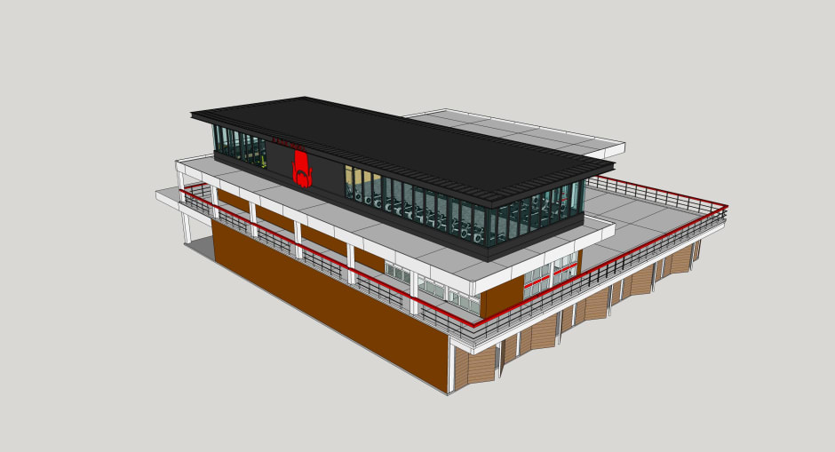 Ontwerp van Sk&oslash;lls gerenoveerdde clubhuis